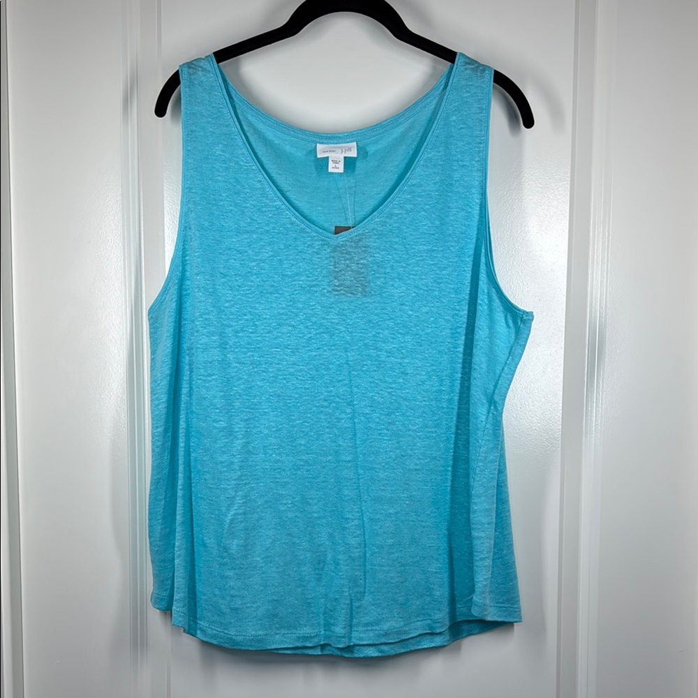 J. Jill Blue Sleeveless Relaxed Tank Top